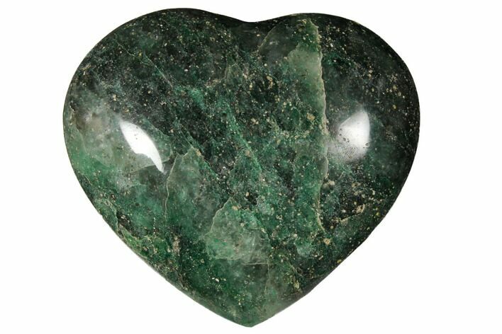 Polished Fuchsite Heart - Madagascar #126777